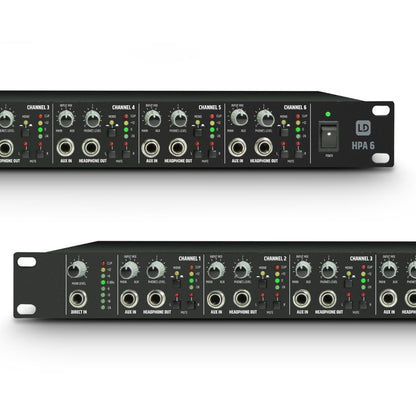 LD Systems HPA6 | Amplificador de Audífonos Profesional 6 Canales