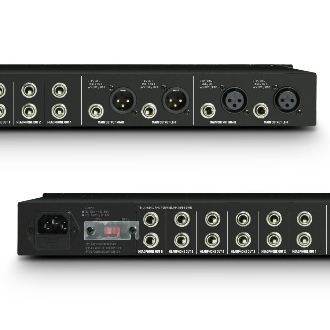 LD Systems HPA6 | Amplificador de Audífonos Profesional 6 Canales