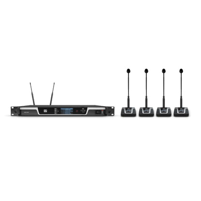 LD Systems LDU505CS4 | Sistema Inalámbrico de Conferencia UHF 4 Canales True Diversity