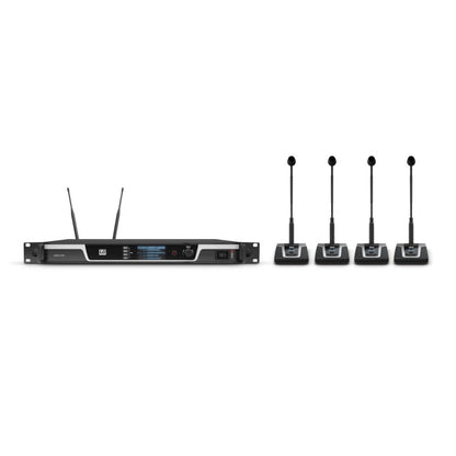 LD Systems LDU506CS4 | Sistema Inalámbrico de Conferencia UHF 4 Canales True Diversity
