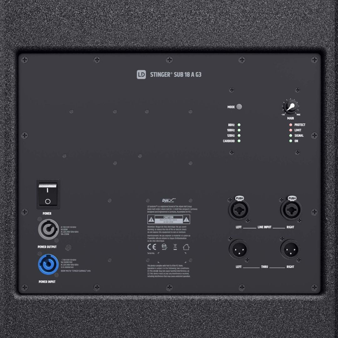 LD Systems STINGER SUB 18 AG3 | Subwoofer Activo Profesional 18”