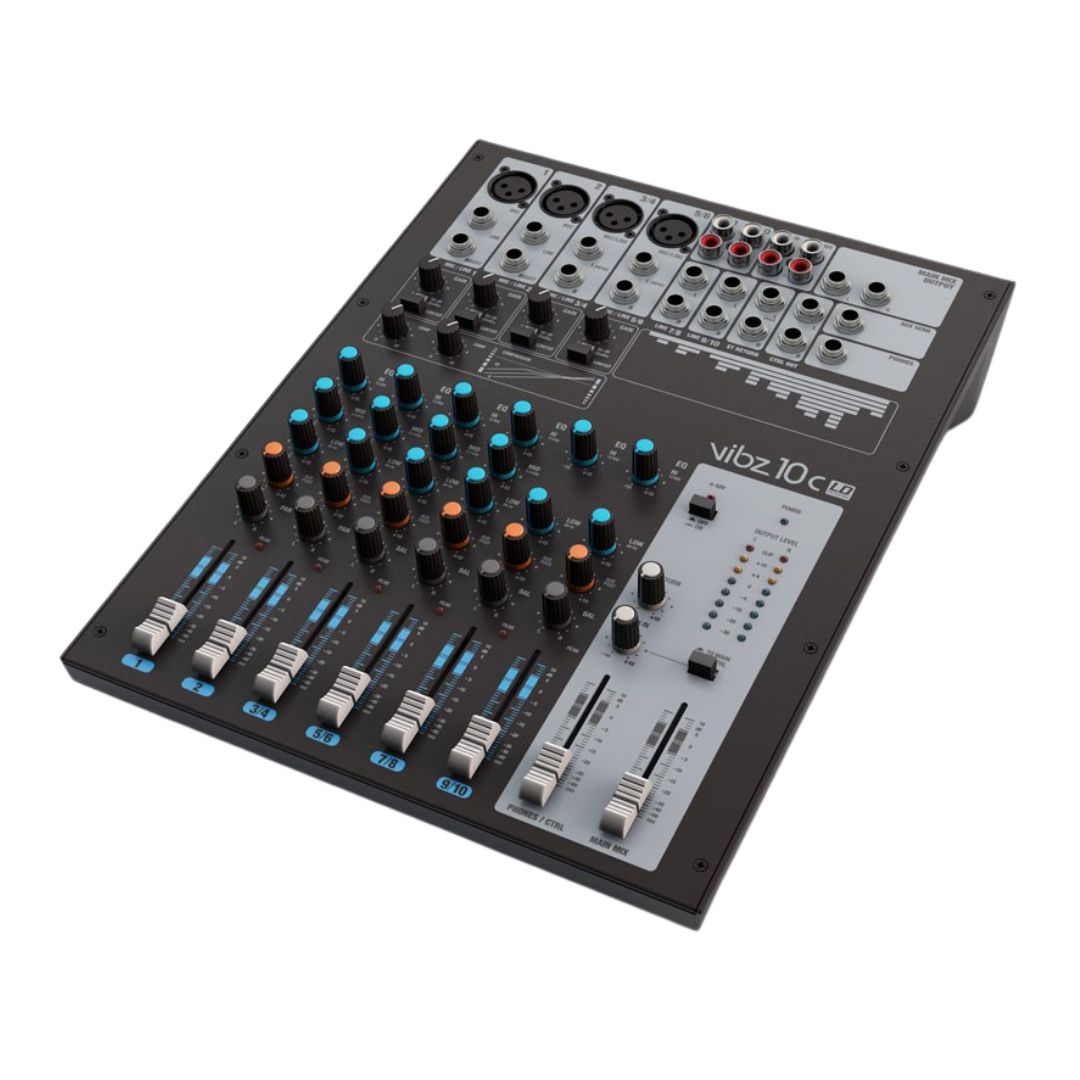 LD Systems VIBZ 10 C | Consola Analógica Profesional de 10 Canales con Compresor