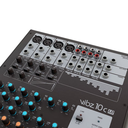 LD Systems VIBZ 10 C | Consola Analógica Profesional de 10 Canales con Compresor