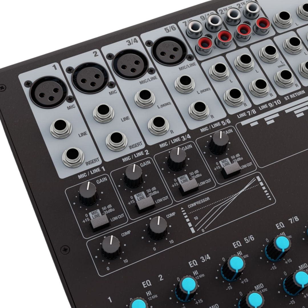 LD Systems VIBZ 10 C | Consola Analógica Profesional de 10 Canales con Compresor