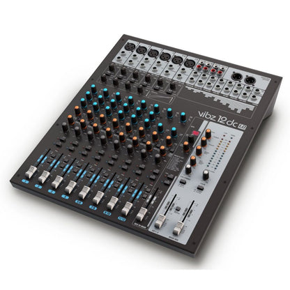 LD Systems VIBZ 12 DC | Consola Analógica Profesional de 12 Canales con Efectos Digitales y Compresor