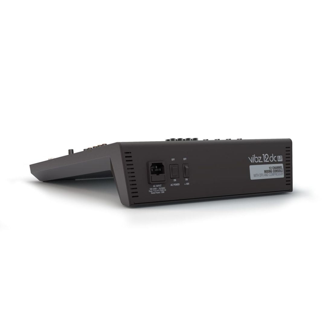 LD Systems VIBZ 12 DC | Consola Analógica Profesional de 12 Canales con Efectos Digitales y Compresor