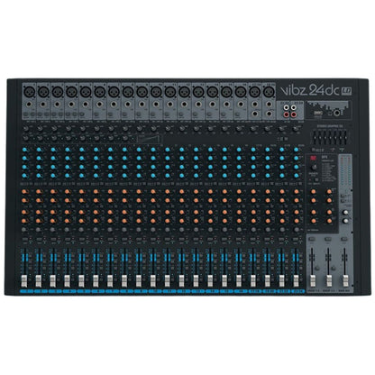 LD Systems VIBZ 24 DC | Consola Analógica Profesional de 24 Canales con Efectos Digitales y Compresor
