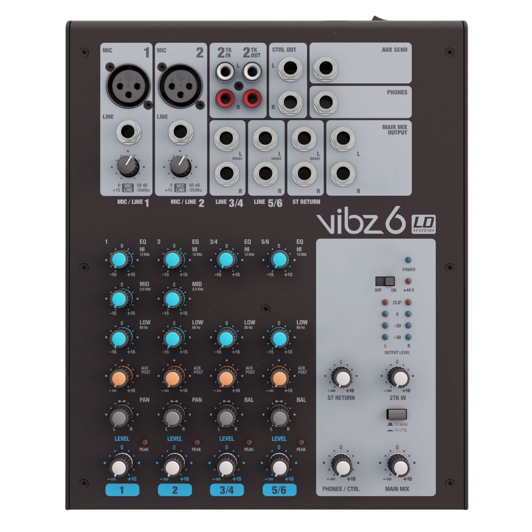LD Systems VIBZ 6 | Consola Analógica Profesional de 6 Canales