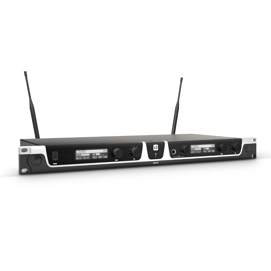 LD Systems LDU506HHD2 | Sistema Doble de Micrófonos Inalámbricos Profesionales True Diversity UHF