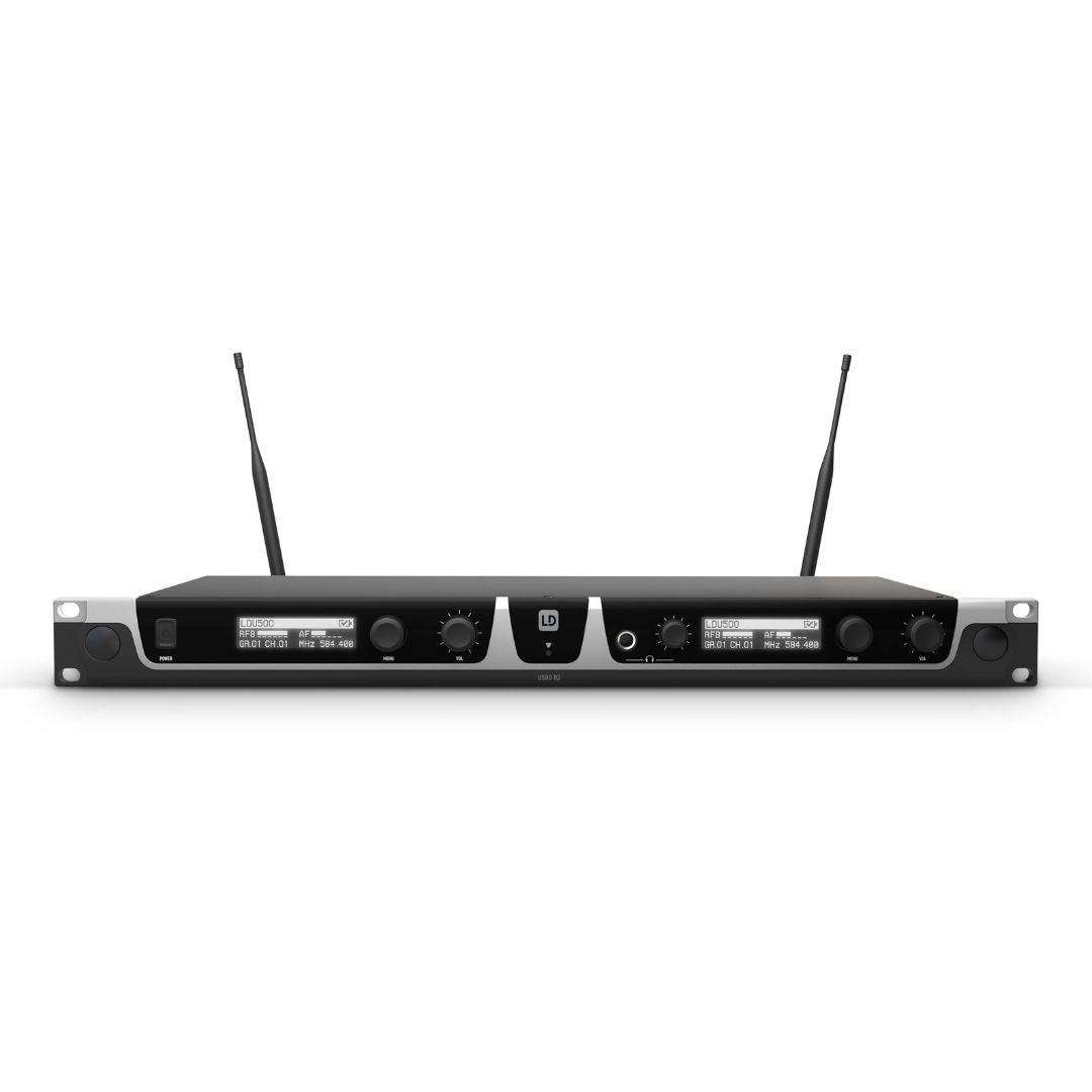 LD Systems LDU506HHD2 | Sistema Doble de Micrófonos Inalámbricos Profesionales True Diversity UHF