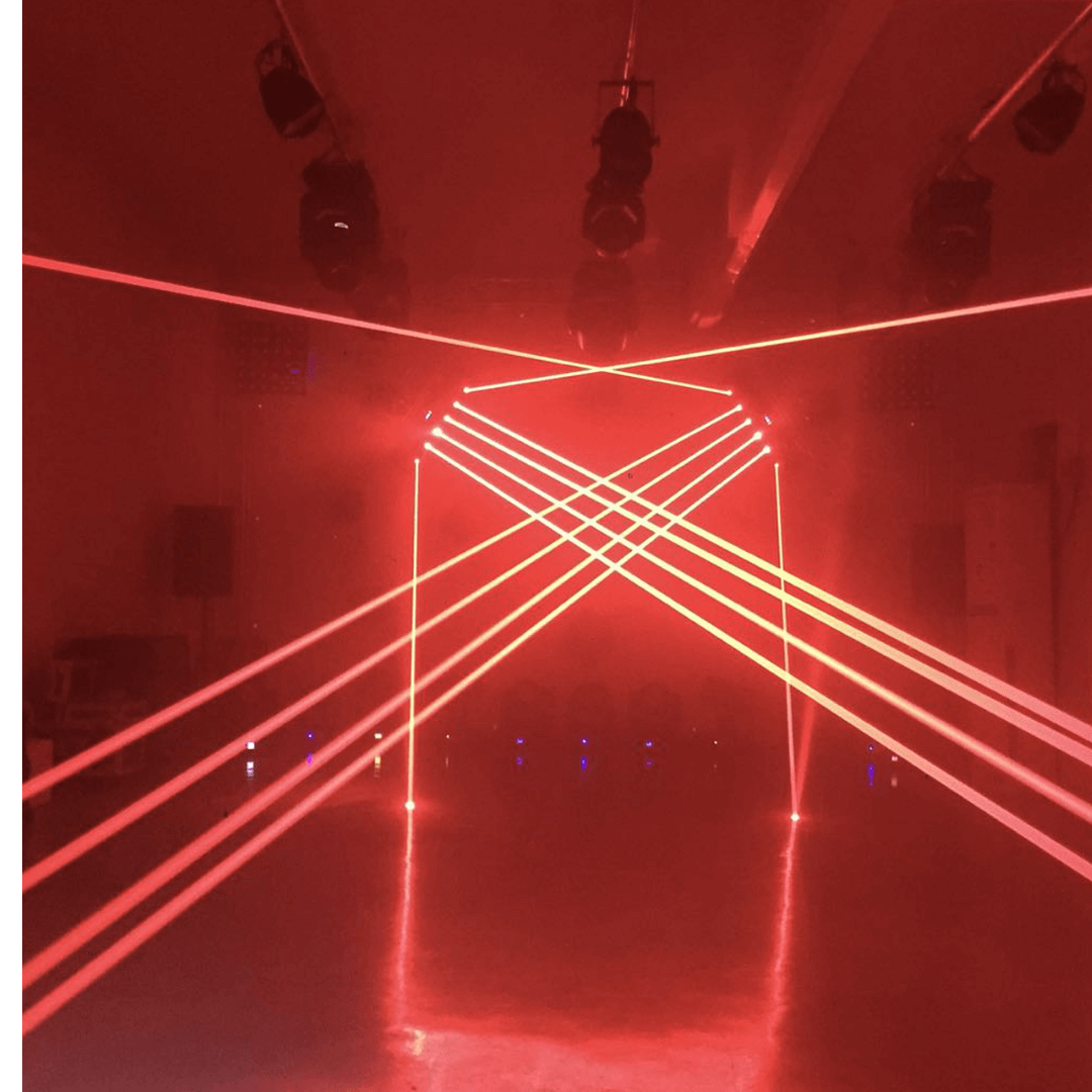 Láser TRITON Z6 RGB 6×500mW - Barra Láser Profesional de 6 Ojos con Control DMX512 y Audio Rítmico