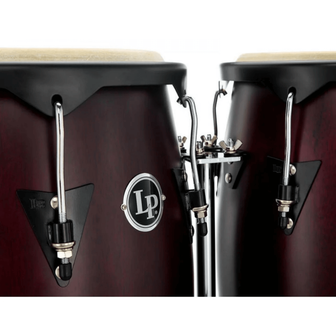 LP 647NY-DW City Series Congas 11” & 12” + Soporte Doble | Latin Percussion (Dark Wine – Made in USA)