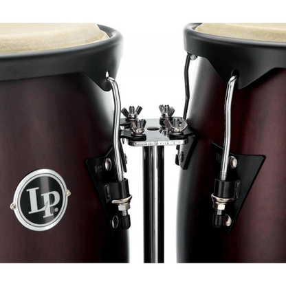 LP 647NY-DW City Series Congas 11” & 12” + Soporte Doble | Latin Percussion (Dark Wine – Made in USA)