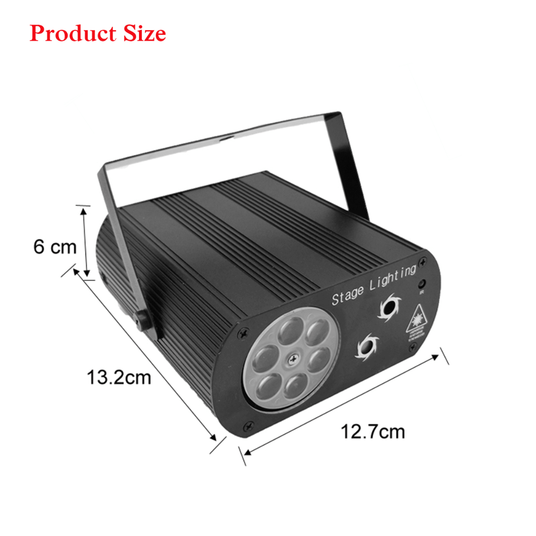 Luz Mini Terminator – Láser Doble + Mini Cañón Giratorio RGB | Efecto Escénico 2en1 para Fiestas y DJ