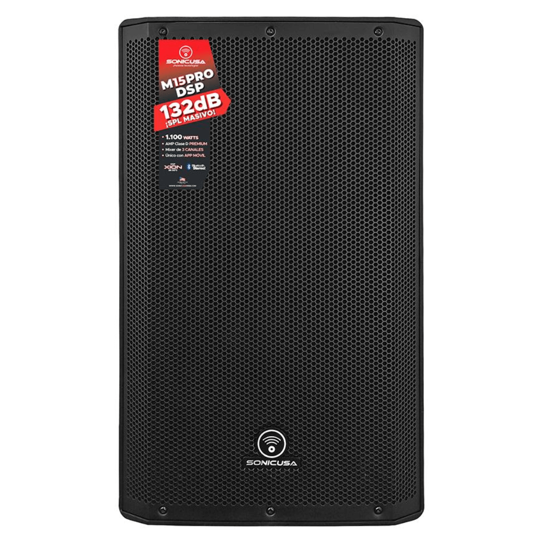 SONIC USA M15PRO DSP | Altavoz Activo de 15’’ con DSP XION, BT Estéreo y APP