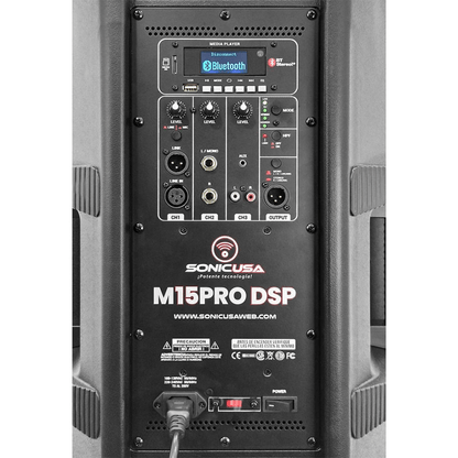 SONIC USA M15PRO DSP | Altavoz Activo de 15’’ con DSP XION, BT Estéreo y APP