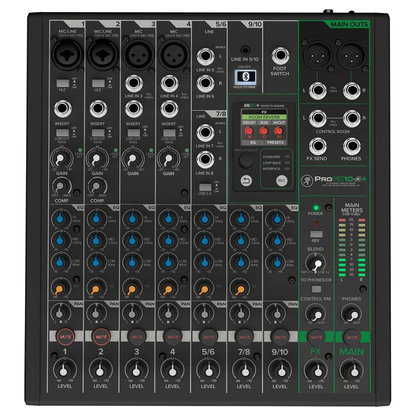 Mackie PROFX10v3+ | Consola Analógica de 10 Canales con USB-C + Bluetooth + FX GigFX™