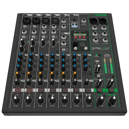 Mackie PROFX10v3+ | Consola Analógica de 10 Canales con USB-C + Bluetooth + FX GigFX™