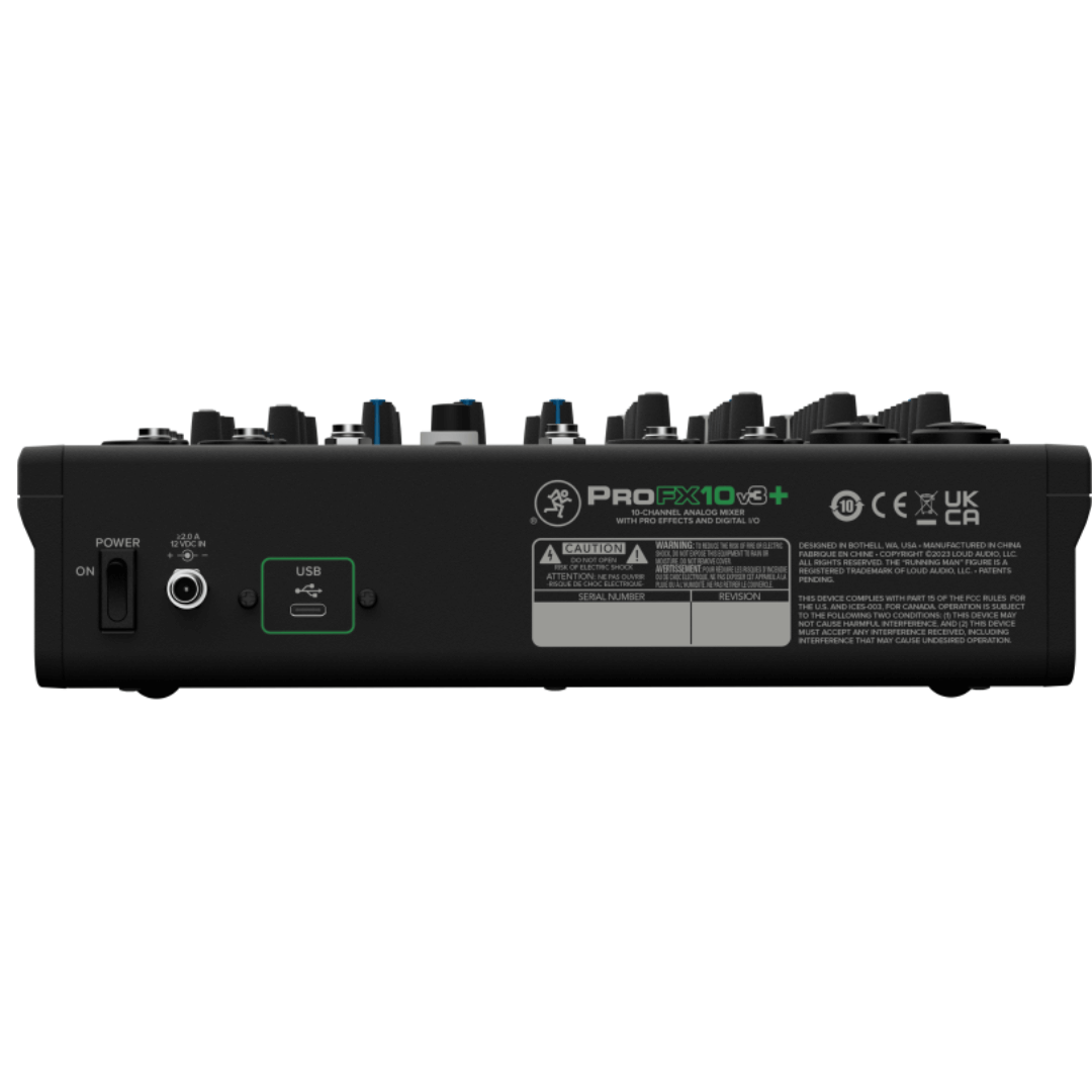 Mackie PROFX10v3+ | Consola Analógica de 10 Canales con USB-C + Bluetooth + FX GigFX™