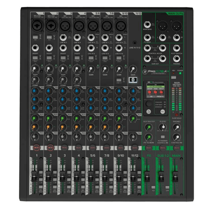 Mackie PROFX12v3+ | Consola Analógica de 12 Canales con USB-C + Bluetooth + FX GigFX+