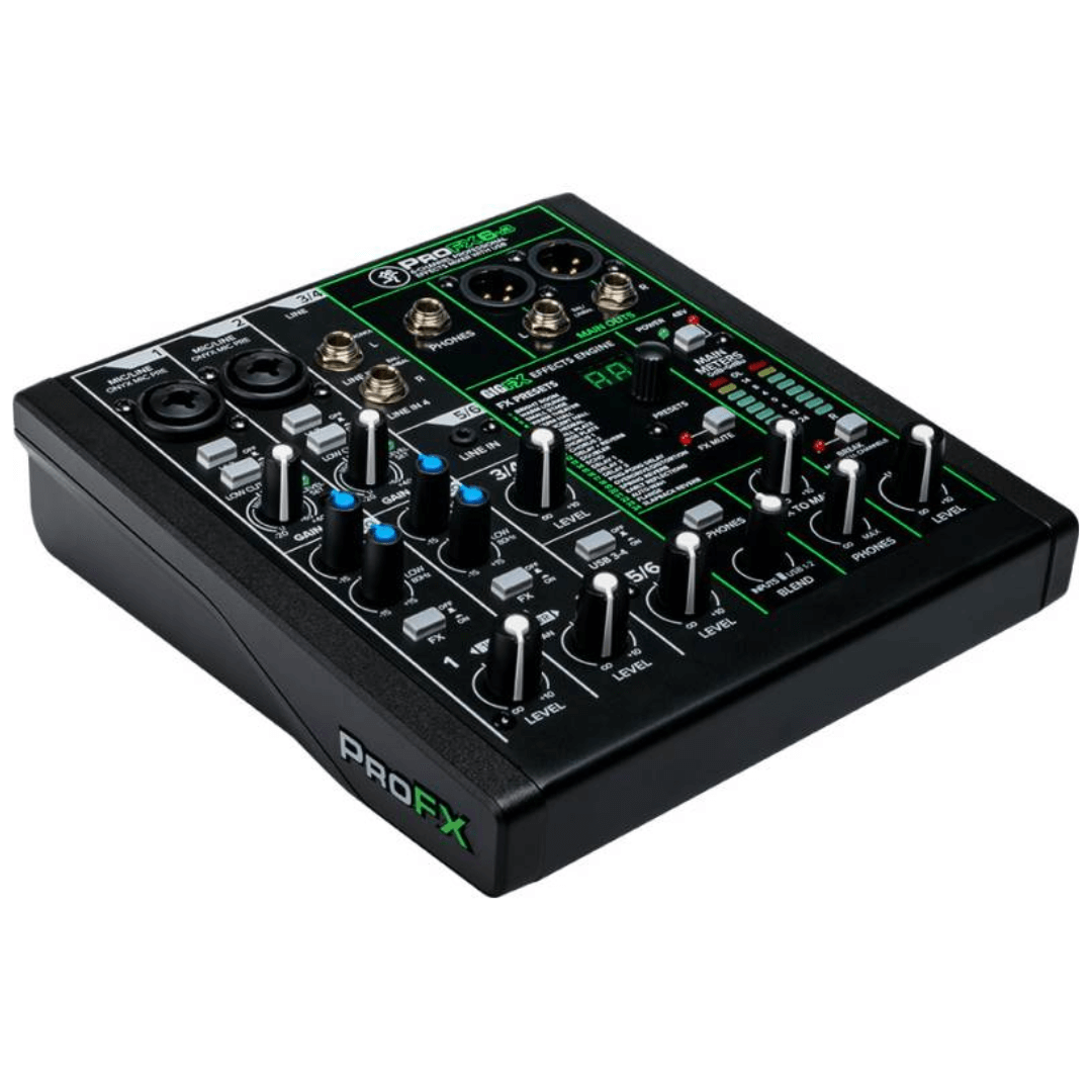 Mackie PROFX6 V3 | Consola Analógica de 6 Canales con USB + FX GigFX™