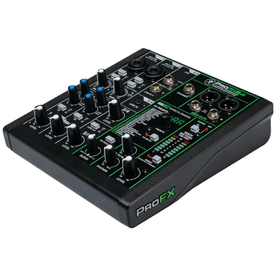 Mackie PROFX6 V3 | Consola Analógica de 6 Canales con USB + FX GigFX™