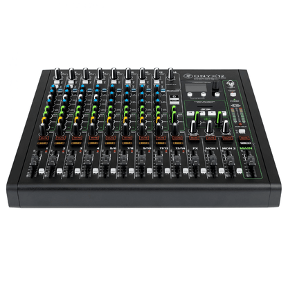 Mackie ONYX 12 | Consola Analógica Profesional 14×4 con USB, SD Recording & FX Dinámicos
