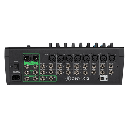 Mackie ONYX 12 | Consola Analógica Profesional 14×4 con USB, SD Recording & FX Dinámicos