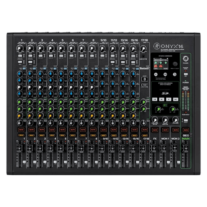 Mackie ONYX 16 | Consola Analógica Profesional 18×4 con USB, SD Recording y FX Dinámicos