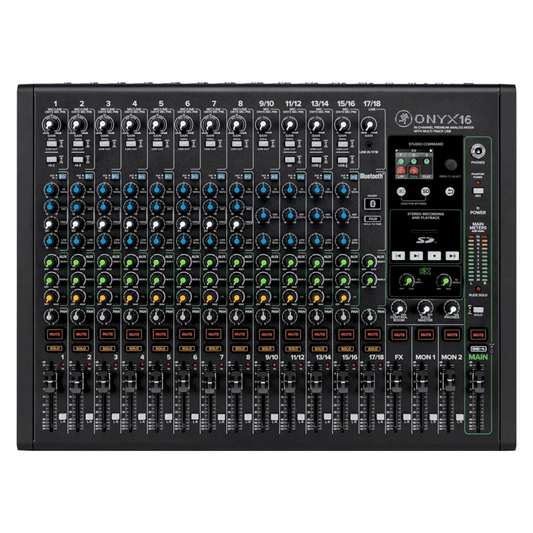 Mackie ONYX 16 | Consola Analógica Profesional 18×4 con USB, SD Recording y FX Dinámicos