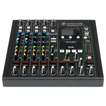Mackie ONYX 8 | Consola Analógica Profesional 8×4 con USB, SD Recording y FX Dinámicos
