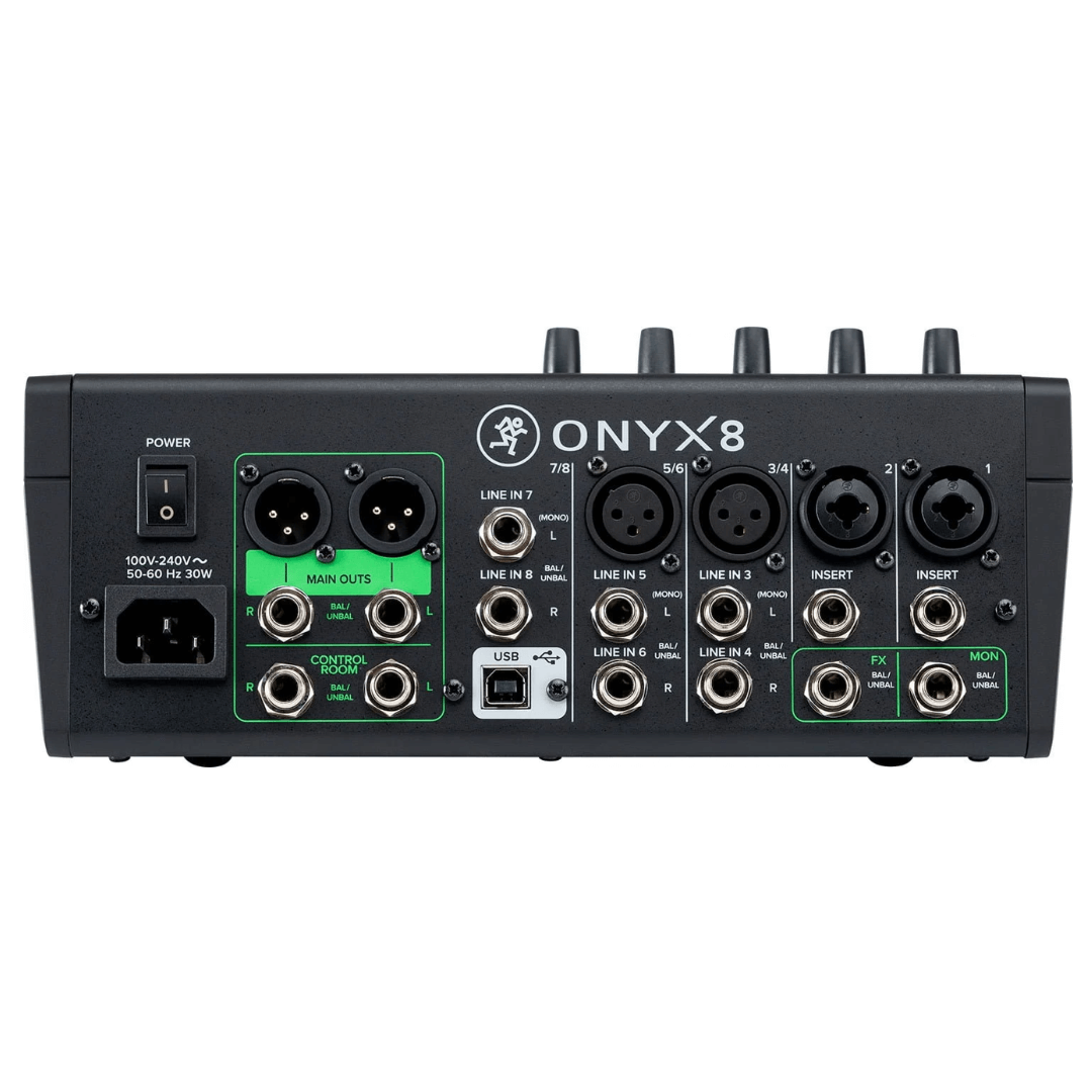 Mackie ONYX 8 | Consola Analógica Profesional 8×4 con USB, SD Recording y FX Dinámicos