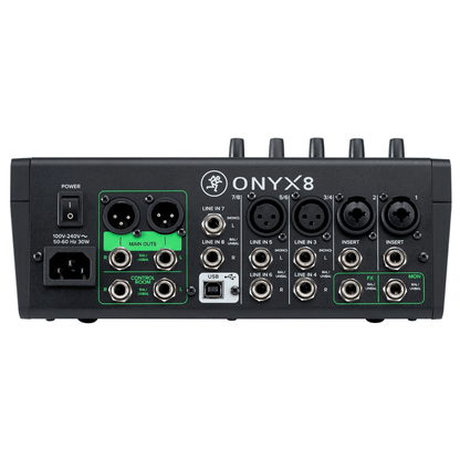 Mackie ONYX 8 | Consola Analógica Profesional 8×4 con USB, SD Recording y FX Dinámicos