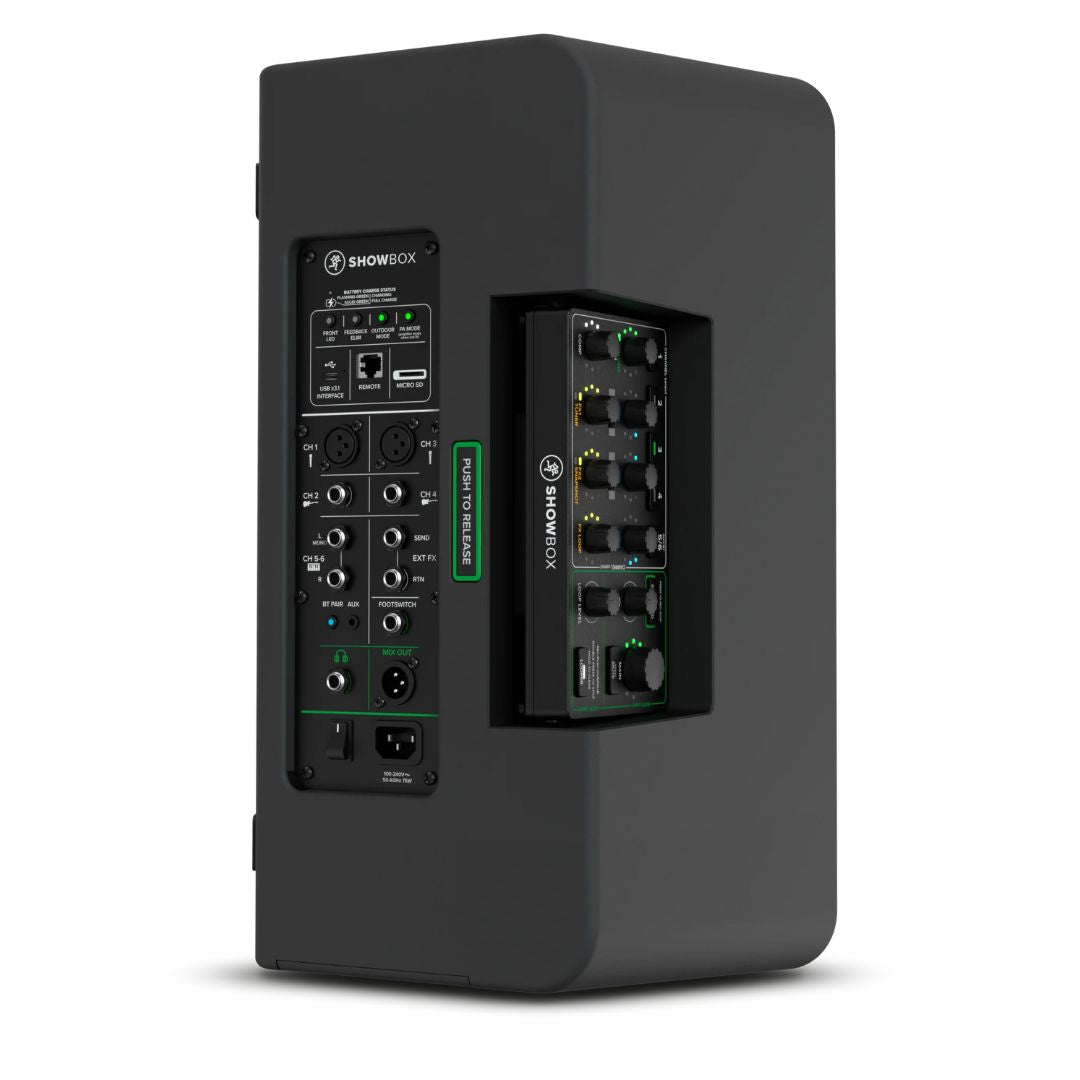 Mackie SHOWBOX | Caja Activa Portátil con Bluetooth, Batería y Mezclador Integrado