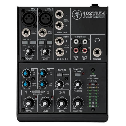 Mackie 402VLZ4 | Consola Compacta de 4 Canales con Preamps Onyx®