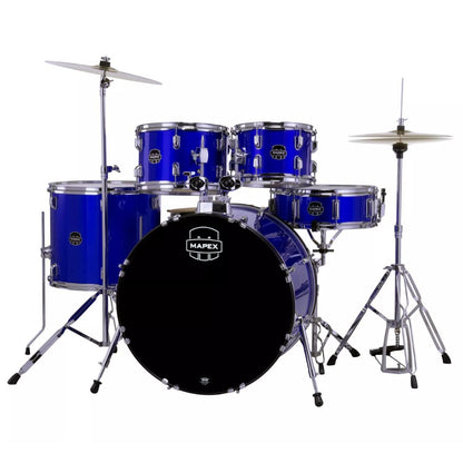 MAPEX CM5295FTCIB | Batería Acústica de 5 Piezas Serie Comet con Platillos y Hardware – Indigo Blue