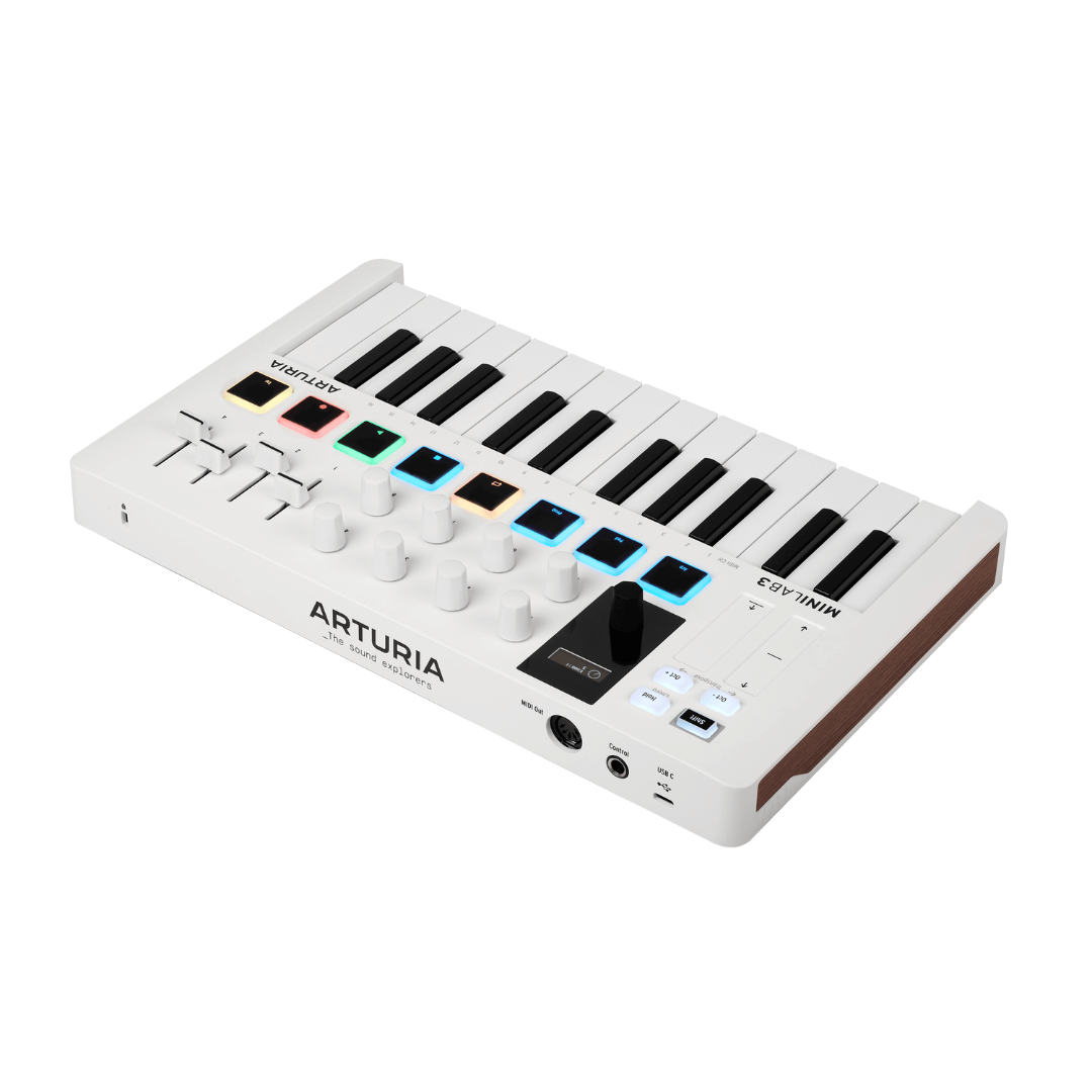 Arturia MINILAB 3 WHITE EDITION | Controlador MIDI Universal – 25 Teclas