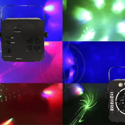 4 en 1 Mini Multi Light Efecto Gobo + Láser + Derby + Flash | Iluminación Profesional para Eventos y DJ