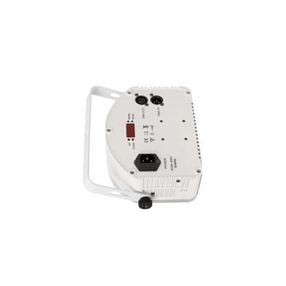 MIX White 4 EN 1 Cañón Giratorio + Estrobo + Láser Doble + 2 LED RGB | Efecto Profesional para DJ y Eventos