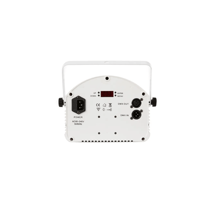 MIX White 4 EN 1 Cañón Giratorio + Estrobo + Láser Doble + 2 LED RGB | Efecto Profesional para DJ y Eventos