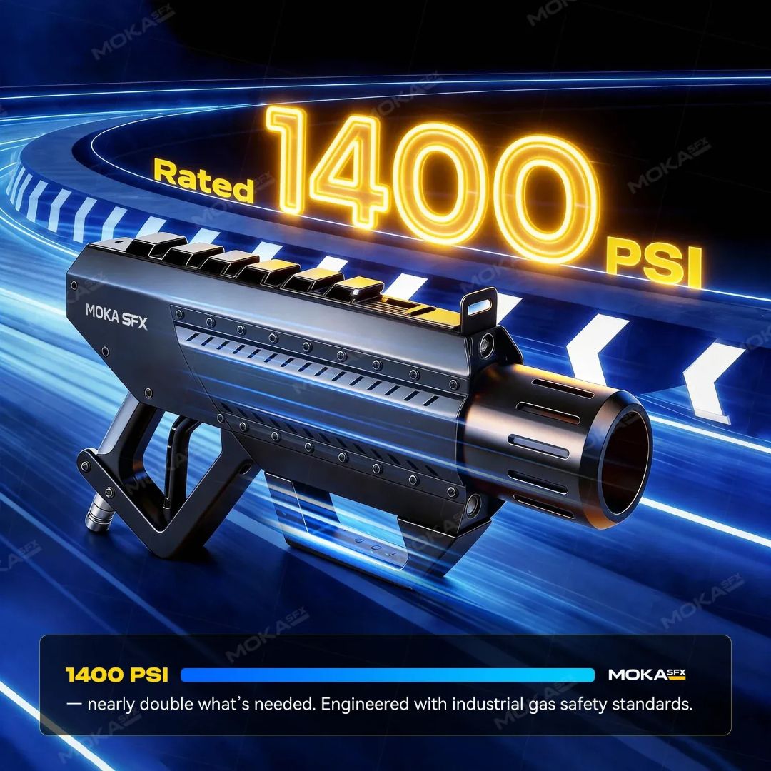 MOKA SFX H-C08 | Pistola Profesional de CO₂ RGB Magic LED