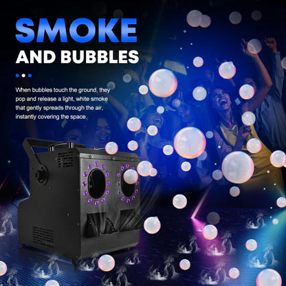 MOKA SFX MK-B13 | Máquina Profesional de Burbujas y Humo LED RGBW de 2 Vías