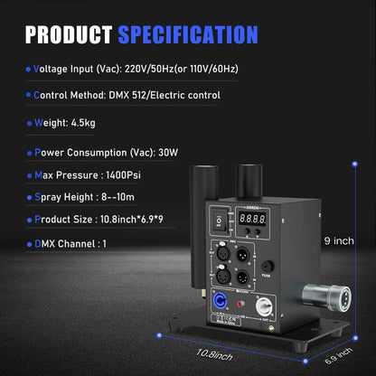 MOKA SFX MK-C10A | Máquina Profesional de Inyección de CO₂ Doble Boquilla DMX512
