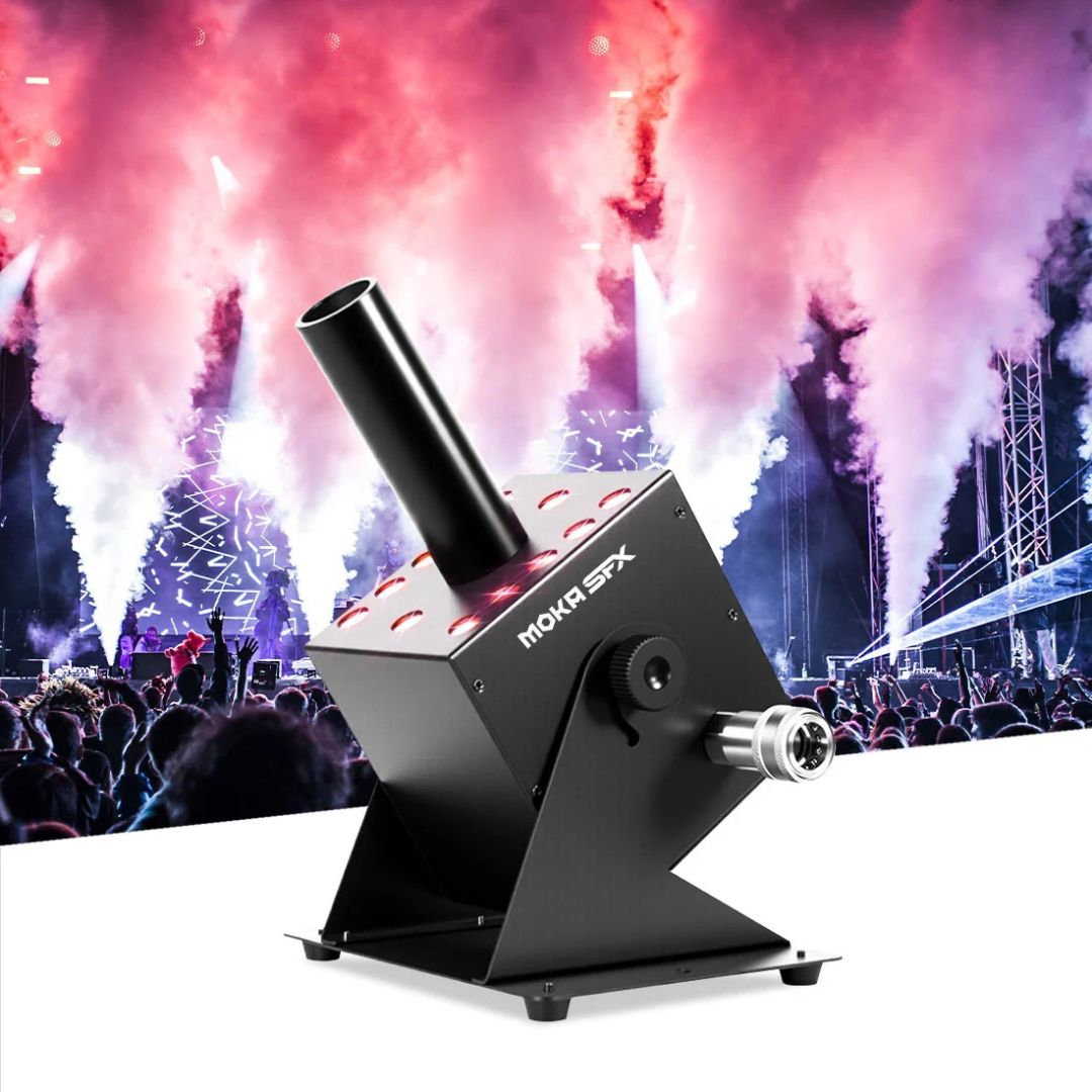 MOKA SFX MK-C12 | Máquina Profesional de Inyección CO₂ LED RGB con Ángulo Ajustable