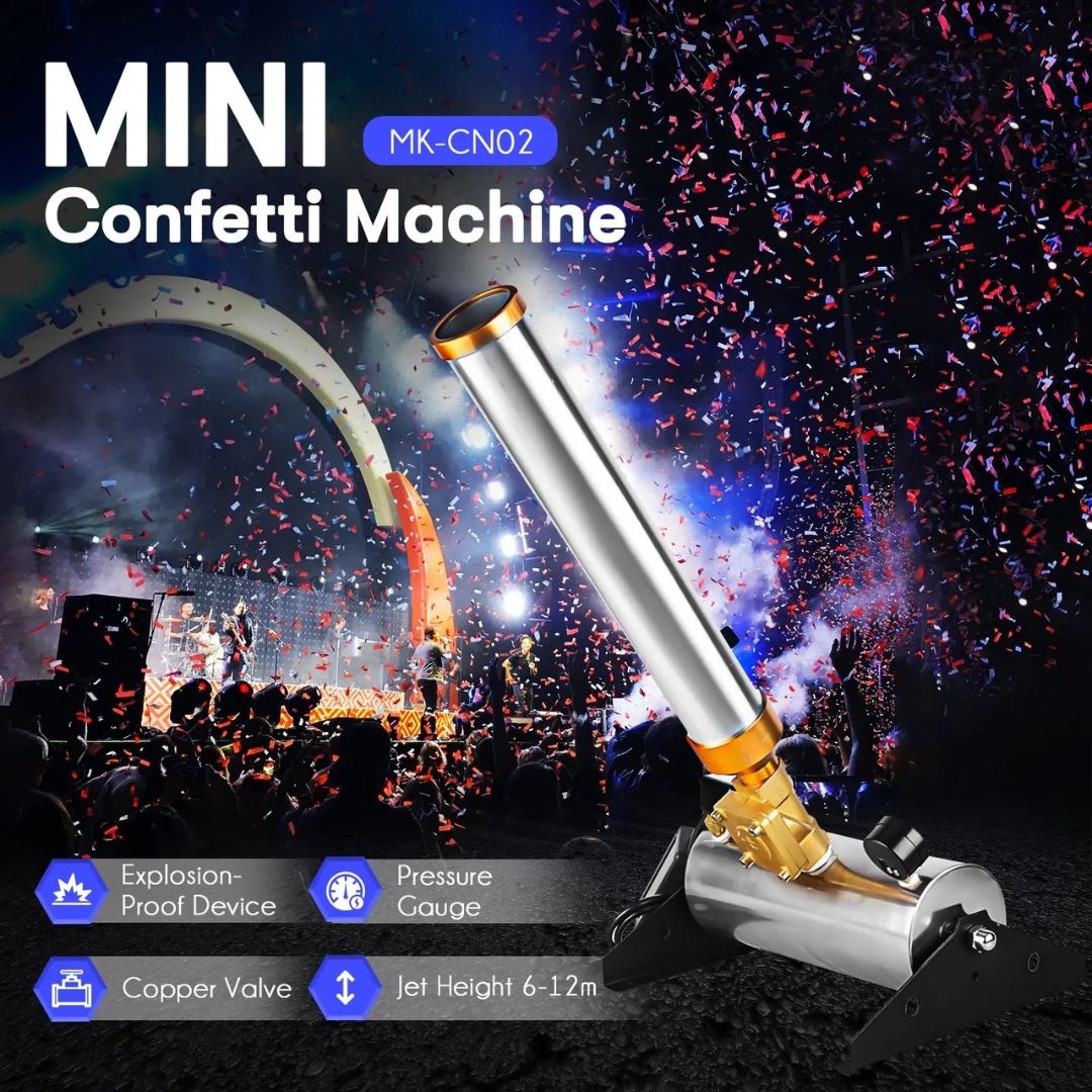 MOKA SFX MK-CN02 | Mini Cañón Profesional de Confeti por Aire Comprimido