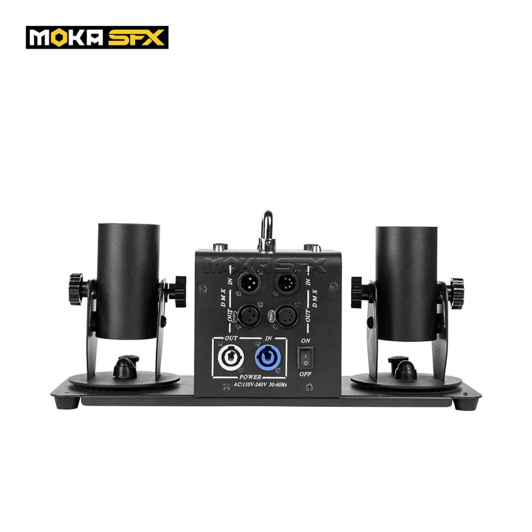 MOKA SFX MK-CN03A | Cañón Profesional de Confeti de 2 Cabezales con Batería Integrada