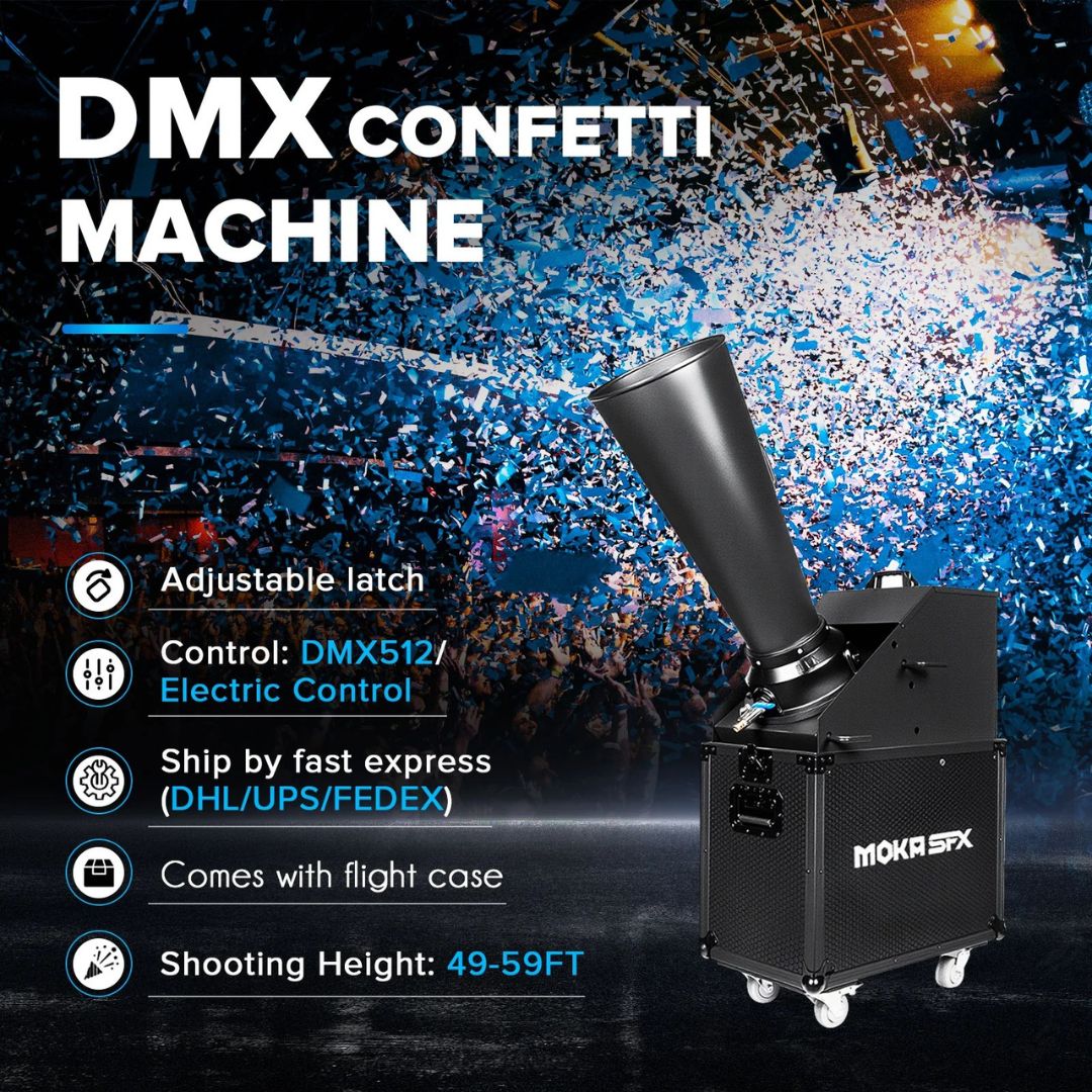 MOKA SFX MK-CN05 | Máquina Profesional de Confeti CO₂ de Largo Alcance