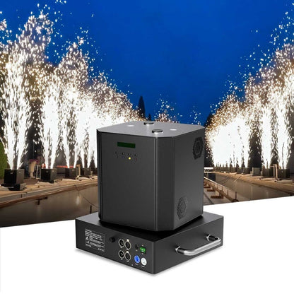 MOKA SFX MK-E18 | Máquina Profesional de Chispa Fría Doble Chorro Giratorio