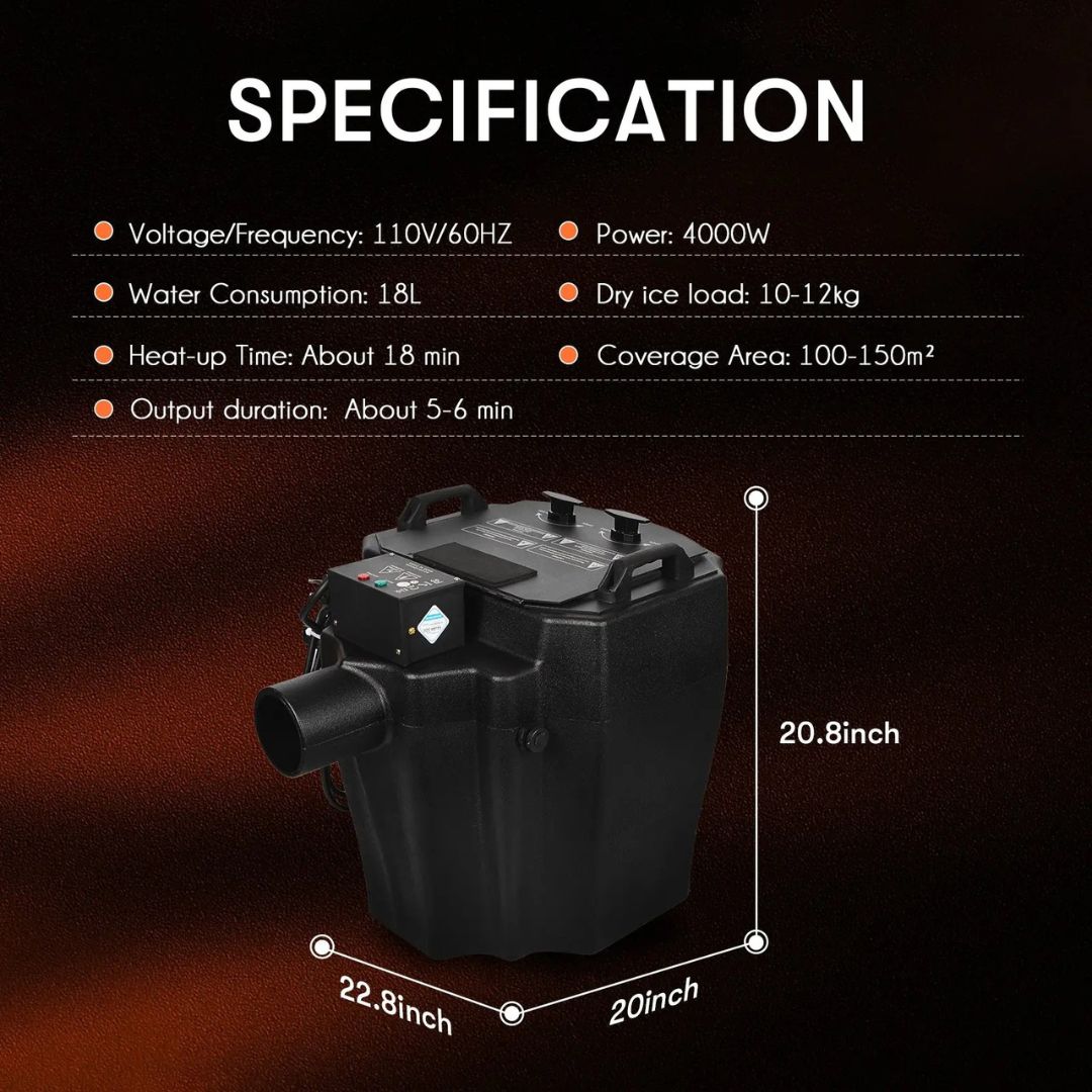 MOKA SFX MK-F12 | Máquina Profesional de Humo Bajo con Hielo Seco 6000W