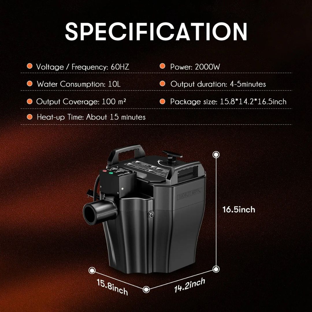MOKA SFX MK-F13 | Máquina Profesional de Niebla Baja con Hielo Seco 3500W